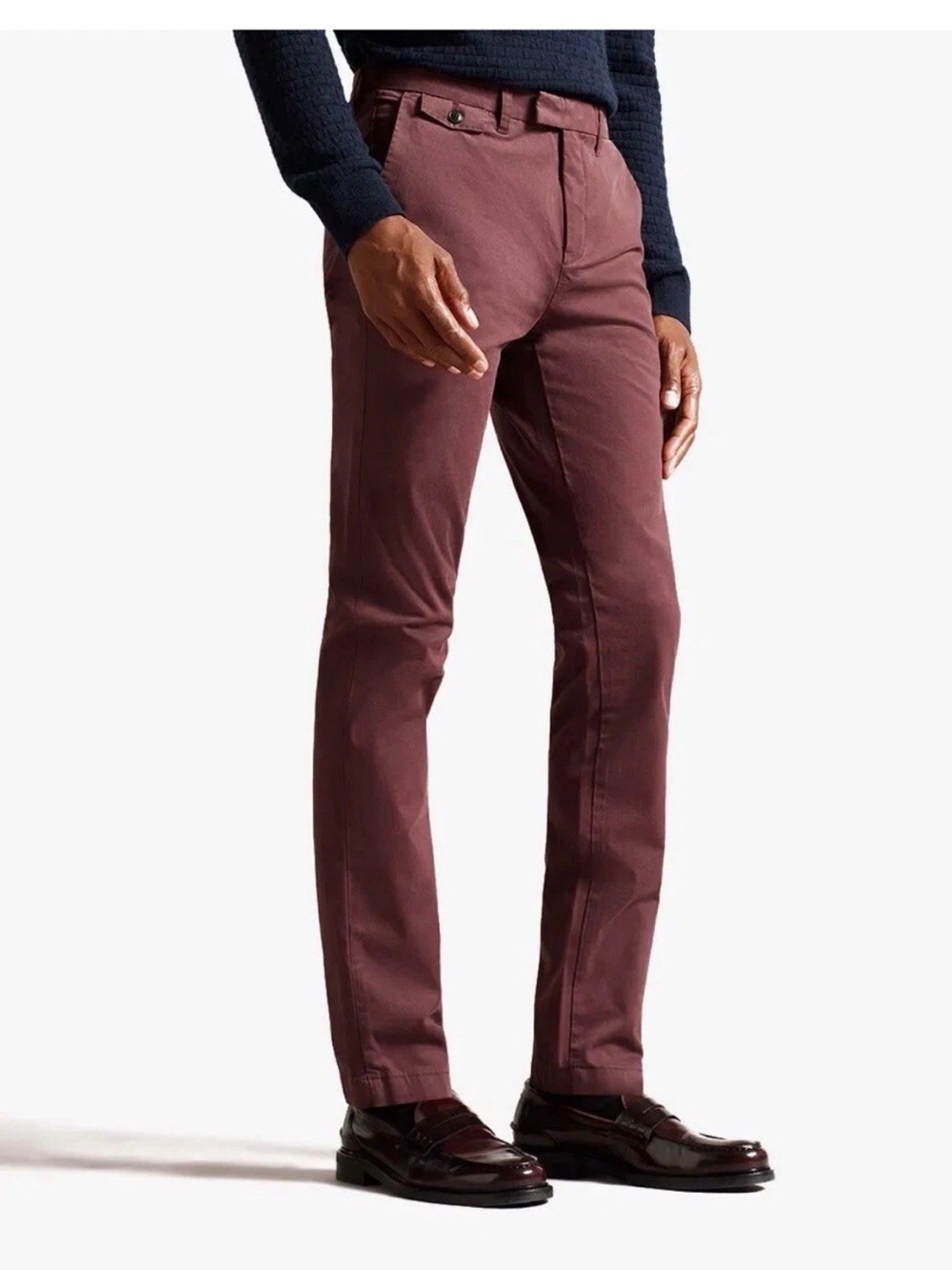 Ted Baker Genay slim fit smart Maroon 38R  chinos New with tags